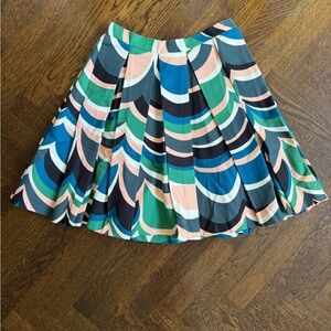 Missoni Pleated Retro Print Women's Skirt in Blue, Green & Pink